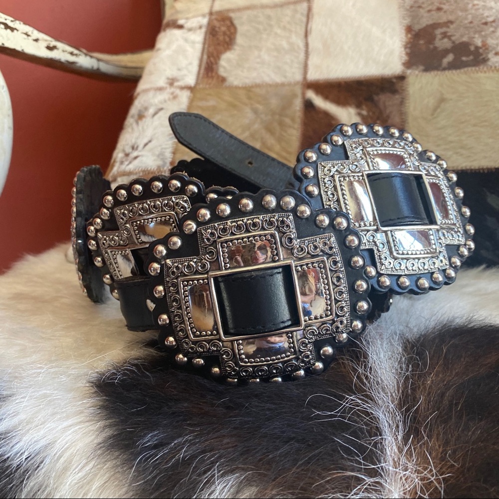 Roper large concho belt WITHOUT buckle
